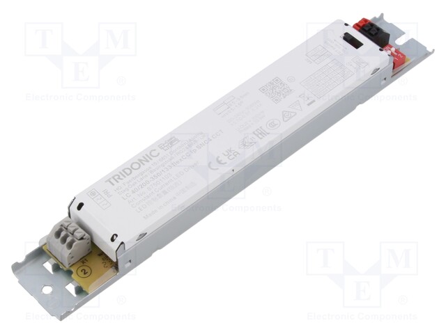 Power supply: switched-mode; LED; 40W; 50÷133VDC; 200÷350mA; IP20