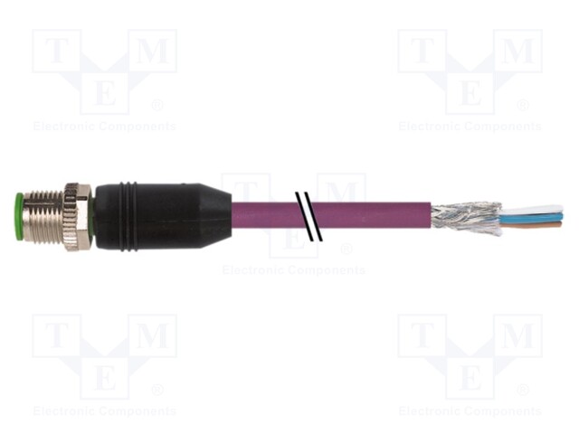 Male; -25÷85°C; IP67; 4A; 10m; Series: 7000; PIN: 5; plug; Thread: M12