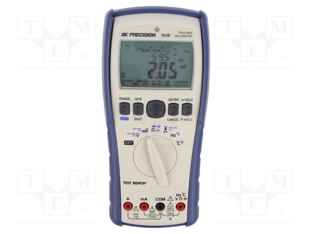 Digital multimeter; USB; LCD; (100000); 3x/s; I DC: 10mA,100mA,10A