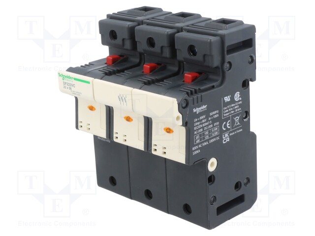 Fuse base; DIN; Poles: 3
