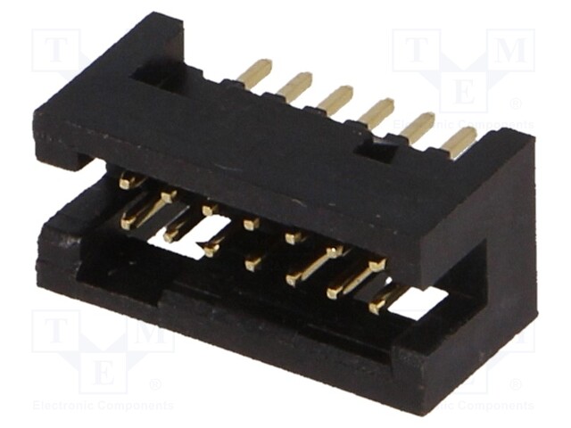 Socket; IDC; male; PIN: 14; straight; THT; gold flash; 1.27mm