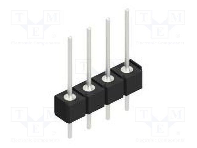 Connector: pin strips; pin header; male; PIN: 4; 2.54mm; THT; 1x4