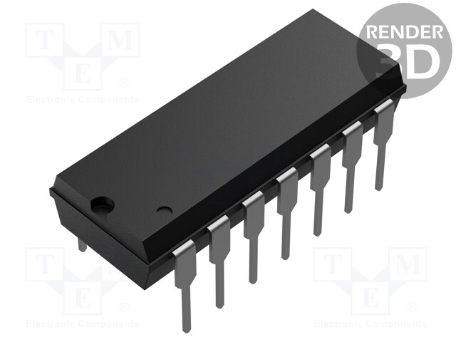 IC: PIC microcontroller; Memory: 28kB; SRAM: 2kB; EEPROM: 256B; THT