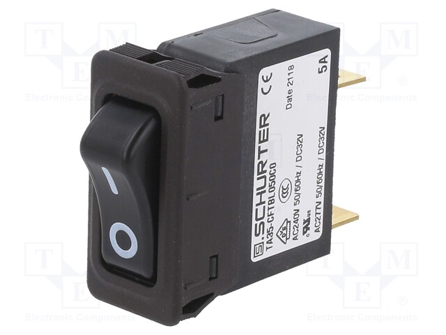 Circuit breaker; Urated: 240VAC; 15A; SPST; Poles: 1