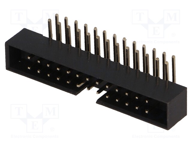 Socket; IDC; male; PIN: 26; angled 90°; THT; gold flash; 2mm