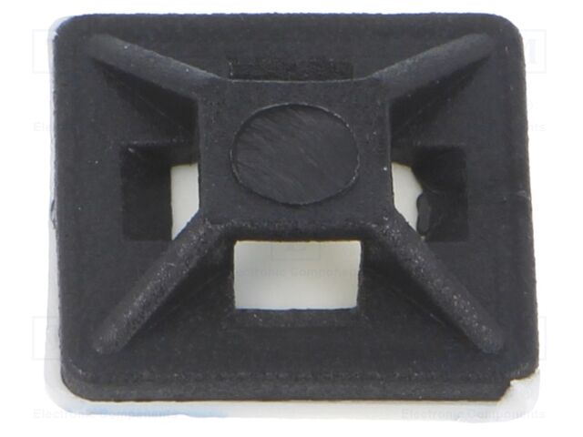 Holder; self-adhesive; polyamide; UL94V-2; black; L: 20mm; -20÷60°C