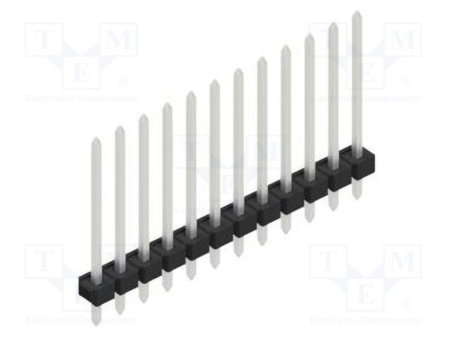 Connector: pin strips; pin header; male; PIN: 12; 2.54mm; THT; 1x12