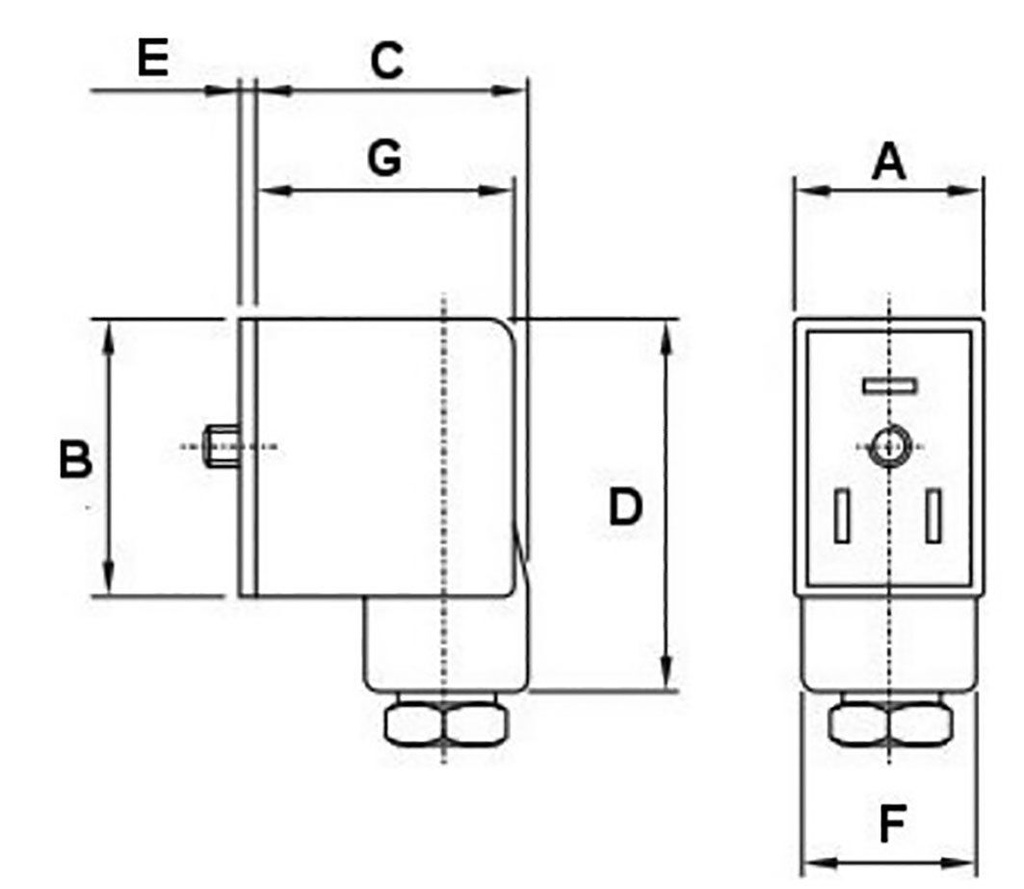 Plug for coil; PIN: 3; natural (transparent); 115V; A: 20.8mm