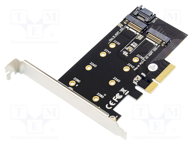 PC extension card: PCIe; M.2 (B key),M.2 (M key); 6Gbps