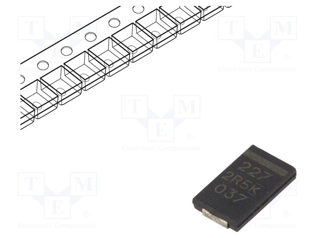 Capacitor: polymer; 220uF; 2.5VDC; Case: W; 2917; ESR: 6mΩ; SMD; ±20%