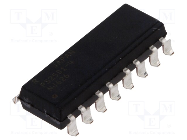 Optocoupler; SMD; Channels: 4; Out: transistor; Uinsul: 5kV; Uce: 80V