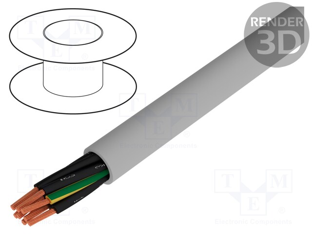 Wire; stranded; Cu; JZ-500; 8G0,75mm2; unshielded; PVC; 300/500V