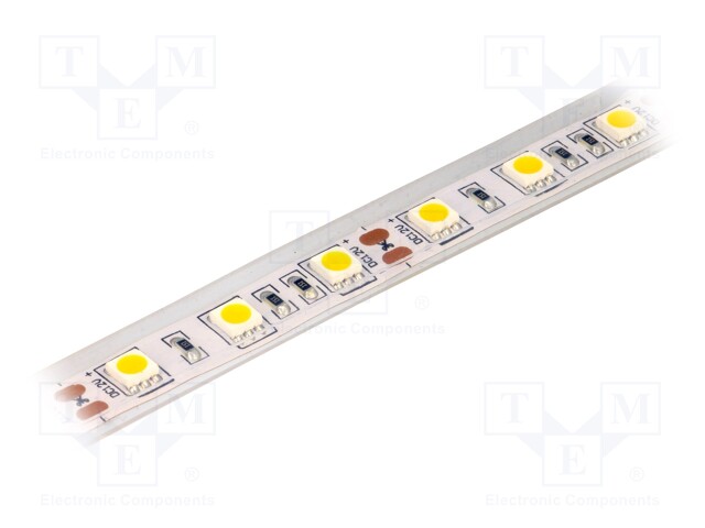LED tape; white warm; LED/m: 60; SMD; 5050; 12V; 120°; IP65; PIN: 2