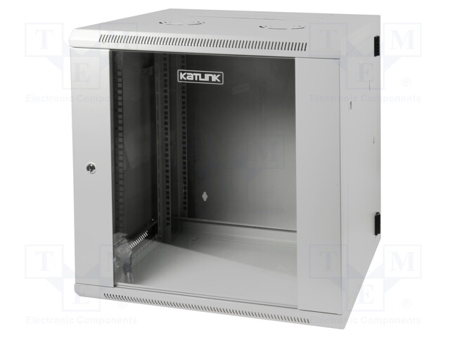 Enclosure: wall mounting; Standard: 19"; 12U; grey; Y: 600mm