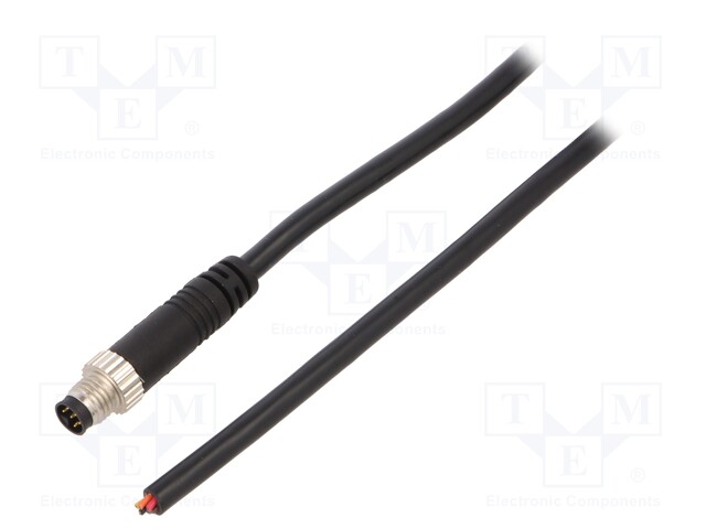 Connector: M8; 1m; male; PIN: 6; straight; plug; IP67