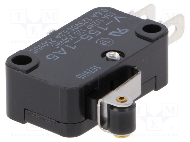 Microswitch SNAP ACTION; with lever (with roller); SPDT; Pos: 2