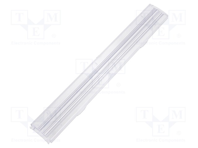 LED lens; rectangular; Mat: polycarbonate; transparent