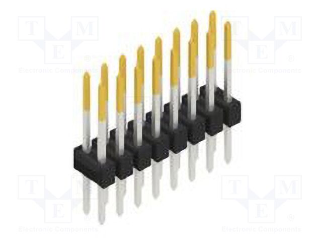 Connector: pin strips; pin header; male; PIN: 16; 2.54mm; THT; 2x8