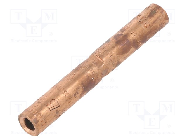 Tip: butt splice; non-insulated; copper; 10mm2; crimped; for cable