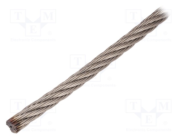 Rope; acid resistant steel A4; Ørope: 8mm; L: 50m; Rope plexus: 7x7