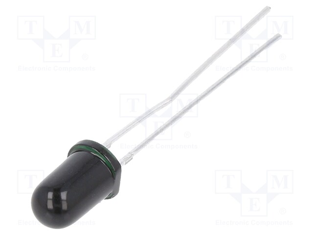PIN photodiode; 5mm; THT; 940nm; 80°; 5nA; convex; black