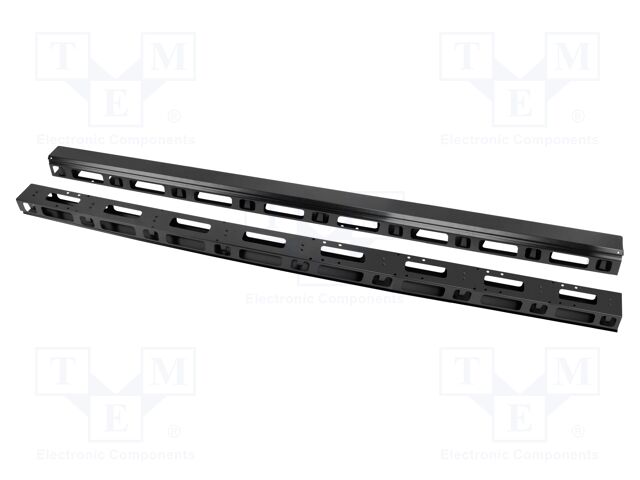 Cable organizer; 42U; black; vertical