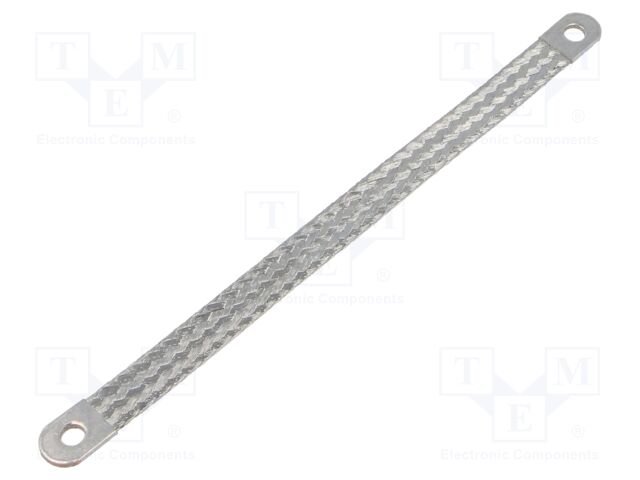 Braids; earthing tape; 10mm2; Ø1: 6.5mm; Ø2: 6.5mm; L: 0.2m