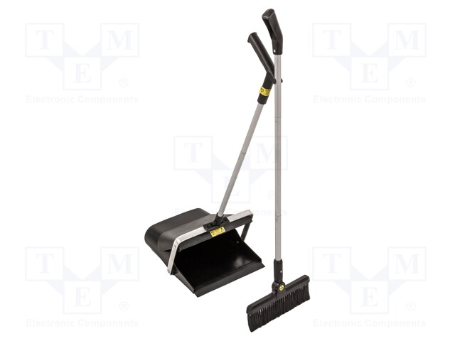 Broom and dustpan kit; ESD; 900x260mm; Mat: PP,aluminium; 780g