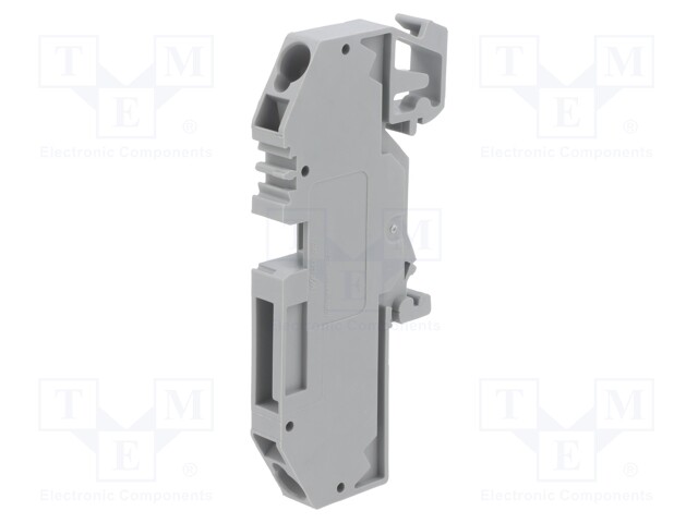 Splice terminal: rail; 0.2÷6mm2; ways: 1; terminals: 2; grey; 400V