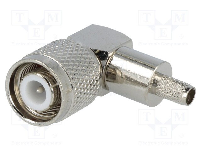Plug; TNC; male; angled 90°; RG58; crimped; for cable