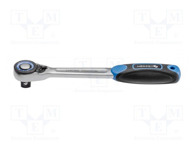 Rattle; 1/4"; Chrom-molybdenum steel; with switch; Teeth: 72