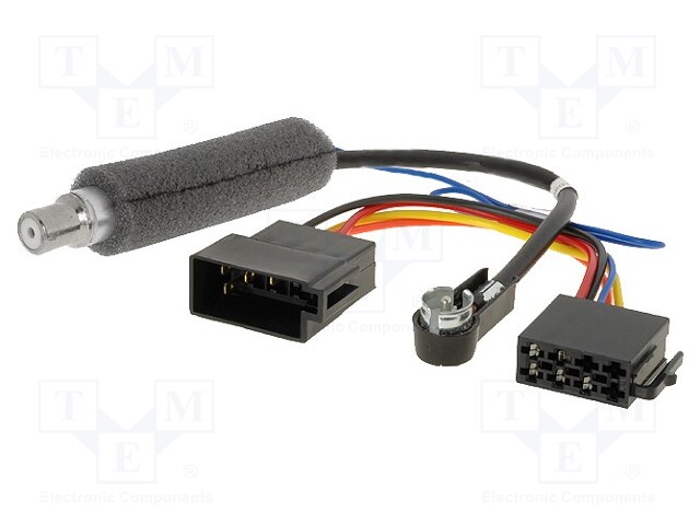 Antenna separator; ISO socket,ISO plug; Audi,Seat,VW