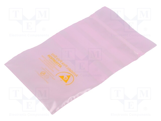 Protection bag; ESD; L: 125mm; W: 75mm; Thk: 75um; Closing: self-seal