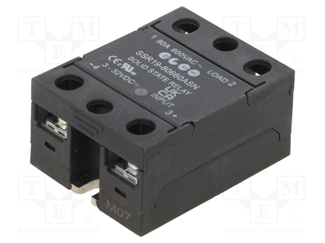 Relay: solid state; Ucntrl: 3÷32VDC; 80A; 24÷660VAC; -30÷80°C