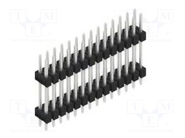 Connector: pin strips; pin header; male; PIN: 28; 2.54mm; THT; 2x14