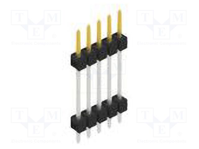 Connector: pin strips; pin header; male; PIN: 5; 2.54mm; THT; 1x5