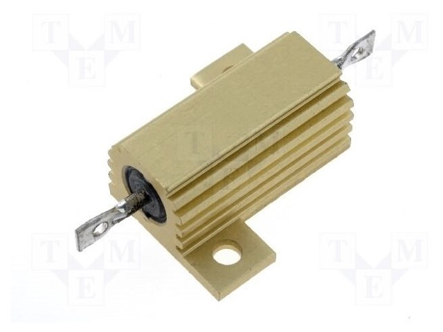 Resistor: wire-wound; with heatsink; screw; 15Ω; 25W; ±5%; 50ppm/°C
