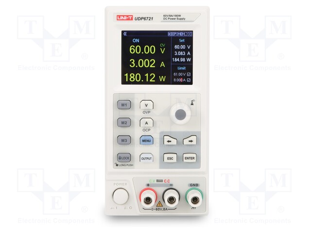 Power supply: laboratory; single-channel,programmable; Ch: 1