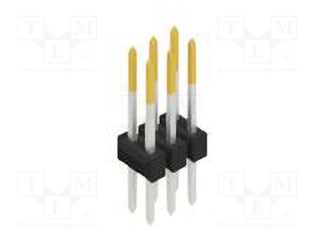 Connector: pin strips; pin header; male; PIN: 6; 2.54mm; THT; 2x3