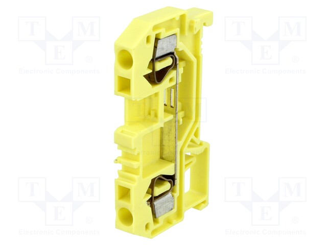 Splice terminal: rail; 0.08÷4mm2; ways: 1; terminals: 2; yellow