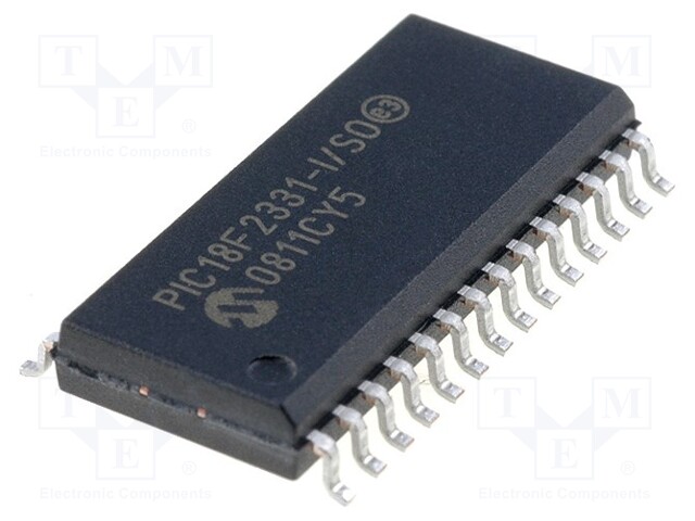 PIC microcontroller; Memory: 8kB; SRAM: 768B; EEPROM: 256B; SMD
