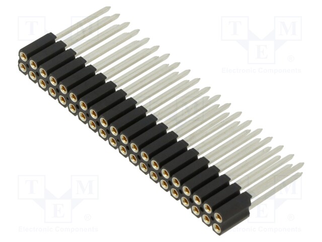 Socket; pin strips; female; PIN: 40; straight; 2.54mm; THT; 2x20