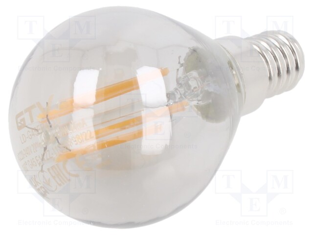 LED lamp; grey; E14; 230VAC; 200lm; 4W; 360°; 1800K