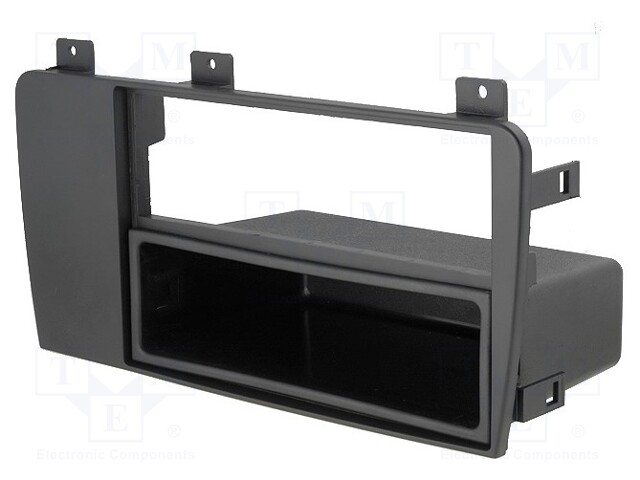 Radio mounting frame; Volvo; 2 ISO; black
