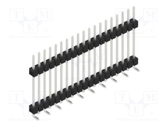 Connector: pin strips; pin header; male; PIN: 19; 2.54mm; SMT; 1x19