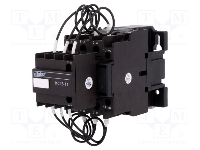 Contactor: 3-pole; Mounting: DIN; Application: for capacitors