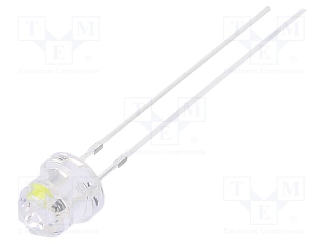 LED; 4.85mm; white cold; 1560÷2180mcd; 3÷5V; 20mA; Front: Diamond
