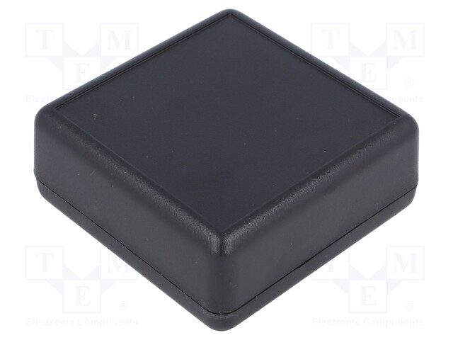 Enclosure: multipurpose; 1593; X: 66mm; Y: 66mm; Z: 26mm; ABS; black