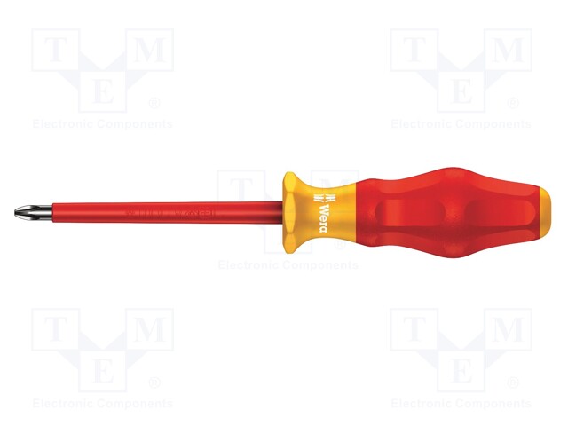 Screwdriver; insulated; Phillips; PH0; Blade length: 80mm; 1kVAC