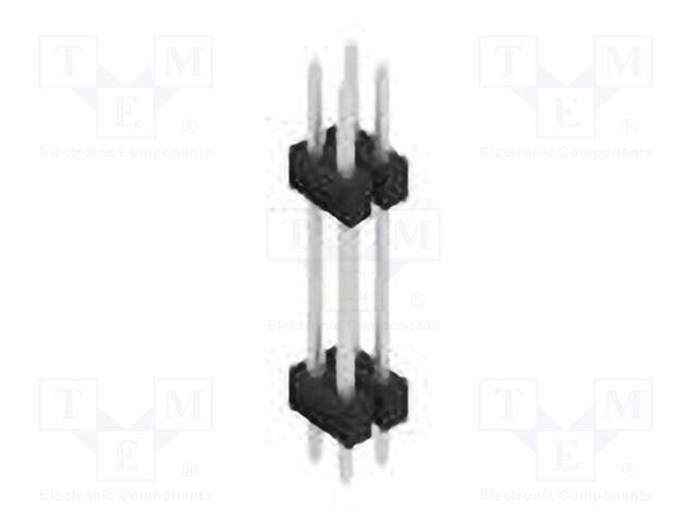 Connector: pin strips; pin header; male; PIN: 4; 2.54mm; THT; 2x2